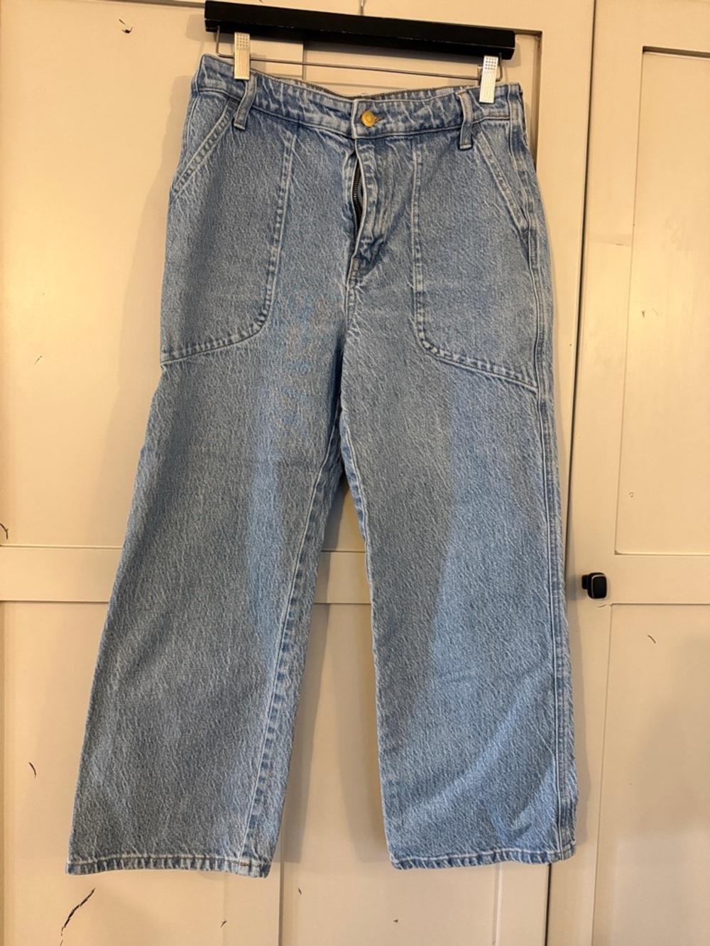 Women’s J Crew jeans size 29 Slim Wide Leg crop light wash, high rise